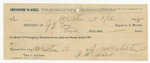 1895 January 12: Receipt, of J.B. Lee, deputy marshal; to J.W. Ward for railroad fare