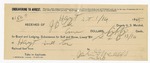 1895 January 14: Receipt, of J.B. Lee, deputy marshal; to John Meads for board and lodging, and subsistence