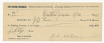 1895 January 14: Receipt, of J.B. Lee, deputy marshal; to R.S. Owens for feeding prisoners