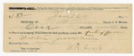 1895 January 14: Receipt, of deputy marshal; to W.R. Craig for feeding prisoner
