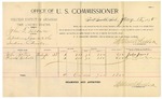 1895 January 15: Voucher, U.S. v John T. Brown, introducing liquor; includes cost per diem and mileage; Stephen Wheeler, commissioner; George J. Crump, US marshal; John Jones, Pierce Nichols, witnesses