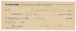1895 January 19: Receipt, of J.B. Lee, deputy marshal; for J.W. Gibson for feeding prisoner