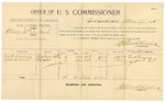 1895 January 17: Voucher, Amos McIntosh, murder; includes cost per diem and mileage; Stephen Wheeler, commissioner; George J. Crump, U.S. marshal; Dick Downing, John B. West, witnesses