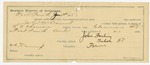 1895 January 18: Certificate of employment, John Farling, guard; John McDaniel, prisoner; H.A. Shower, deputy marshal