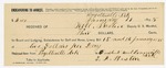 1895 January 18: Receipt, of William Preston, deputy marshal; to Y.P. Preston for board and lodging and livery bill