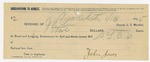 1895 January 18: Receipt, of J.B. Lee, deputy marshal; to J. Jones for board and lodging