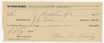 1895 January 19: Receipt, of J.B. Lee, deputy marshal; to William R. Craig for feeding prisoner