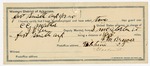 1895 January 19: Certificate of employment, F.M. Bryer, guard; C.C. Mather, prisoner; J.B. Lee, deputy marshal