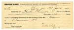 1895 January 20: Receipt, of Heck Thomas, deputy marshal; to Gibbs Hotel for dinner