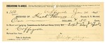 1895 January 20: Receipt, of Heck Thomas, deputy marshal; to Oldridge House for board and lodging