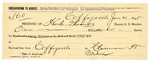 1895 January 20: Receipt, of Heck Thomas, deputy marshal; to Perdue for railroad fare