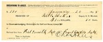 1895 January 20: Receipt, of William Preston, deputy marshal; to Charles Hall for railroad fare