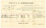 1895 January 22: Voucher, U.S. v. Jade Lancaster, larceny; includes cost of per diem and mileage; Stephen Wheeler, commissioner; G.J. Crump, marshal; C.W. Fallows, John Graham, Boyd McClandon, witnesses; C.C. Ayers, witness of signatures