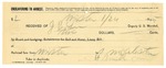 1895 January 24: Receipt, of J.B. Lee, deputy marshal; to H. Smith for railroad fare