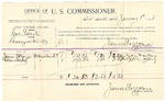 1895 January 1: Voucher, U.S. v. Cal Roberts, larceny; includes cost of per diem and mileage; James Brizzolara, commissioner; James Strange, Oscar Lucky, witnesses; W.J. Fleming, witness of signatures; G.J. Crump, marshal