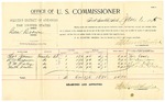 1895 January 1: Voucher, U.S. v. Ben Brown, larceny; includes cost of per diem and mileage; Stephen Wheeler, commissioner; G.J. Crump, marshal; Thomas Jane, William Branson, F.M. Roley, Nathan Deaton, witnesses