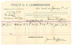 1895 January 1: Voucher, U.S. v. Eli Lucas, murder; includes cost of per diem and mileage; James Brizzolara, commissioner; G.J. Crump, marshal; John Jones, witness