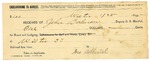 1895 January 25: Receipt, of John Salmon, deputy marshal; to George Dilbraiel for board and lodging