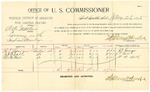 1895 January 25: Voucher, U.S. v. C.C. Marthes, larceny; includes cost of per diem and mileage; Stephen Wheeler, commissioner; G.J. Crump, marshal; R.T. Sawyer, J.F. Ball, W.H. Hall, witnesses