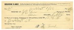 1895 January 26: Receipt, of J.B. Lee, deputy marshal; to W.A. Leach for board and lodging