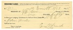 1895 January 27: Receipt, of J.B. Lee, deputy marshal; to Jim French for board and lodging and subsistence for self and horse