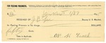 1895 January 27: Receipt, of J.B. Lee, deputy marshal; to W.H. Leach for feeding prisoners