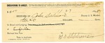 1895 January 27: Receipt, of John Salmon, deputy marshal; to G.S. Stephens for board and lodging