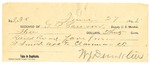 1895 January 27: Receipt, of G.P. Lawson, deputy marshal; to W.J. Derrellive for railroad fare