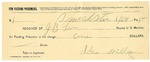 1895 January 28: Receipt, of J.B. Lee, deputy marshal; to Iham William for feeding prisoner