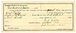 1895 January 28: Certificate of employment, for G.W. Davis, guard; Bert Taylor, prisoner; Seaton Thomas, deputy marshal