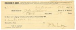 1895 January 28: Receipt, of John Salmon, deputy marshal; to W.A. Cox for board and lodging and for subsistence for self and horses