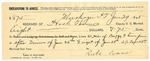 1895 January 29: Receipt, of Heck Thomas, deputy marshal; to Rube Evans for hire of buggy and team