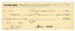 1895 January 31: Receipt, of S.T. Minor, deputy marshal; to Dave Wash for feeding prisoner