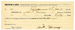 1895 January 31: Receipt, of S.T. Minor, deputy marshal; to Will Minning for board and lodging