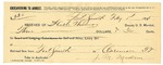 1895 February 01: Receipt, of Heck Thomas, deputy marshal; to J.M. Madison for railroad fare