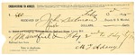 1895 February 03: Receipt, of John Salmon, deputy marshal; to M.Y. Cherry for livery bill