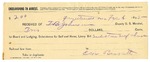 1895 February 06: Receipt, of T.B. Johnson, deputy marshal; to E. Burnett for subsistence for self and horse