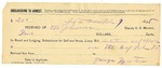 1895 February 07: Receipt, of T.B. Johnson, deputy marshal; to George Morton for subsistence for self and horse