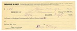 1895 February 10: Receipt, of S.T. Minor, deputy marshal; to Eliza Littlepage for board and lodging and subsistence for self and horse