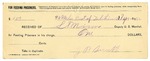 1895 February 13: Receipt, of S.T. Minor, deputy marshal; to J.B. Smith for feeding prisoner
