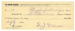 1895 February 12: Receipt, of S.T. Minor, deputy marshal; to E.J. Willetson for feeding prisoner