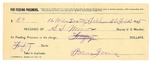 1895 February 13: Receipt, of S.T. Minor, deputy marshal; to Pacon James for feeding prisoner