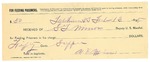 1895 February 13: Receipt, of S.T. Minor, deputy marshal; to W.F. Winner for feeding prisoner