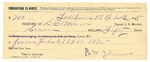 1895 February 13: Receipt, of S.T. Minor, deputy marshal; to R.W. Johnson for livery bill