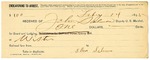 1895 February 14: Receipt, of John Salmon, deputy marshal; to Ellen Salmon for board and lodging