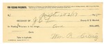 1895 February 19: Receipt, of J.B. Lee, deputy marshal; to William R. Craig for feeding prisoner