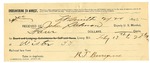 1895 February 20: Receipt, of John Salmon, deputy marshal; to R.T. Bumpas for livery bill