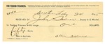 1895 February 20: Receipt, of John Salmon, deputy marshal; to Ellen Salmon for feeding prisoners