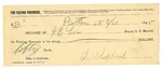 1895 February 21: Receipt, of J.B. Lee, deputy marshal; to D. Shephard for feeding prisoner