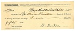 1895 February 25: Receipt, of William Preston, deputy marshal; to H. Denton for feeding prisoner